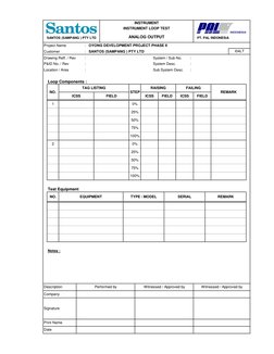 Instrument Loop Test Report | PDF | Electrical Engineering | Electronics