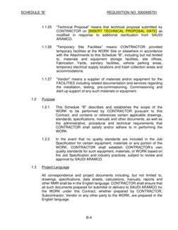 SCHEDULE “B” 
REQUISITION NO. 3000495791 
 
 
B-4 
 
 
1.1.25 
“Technical Proposal” means that technical proposal submitted b