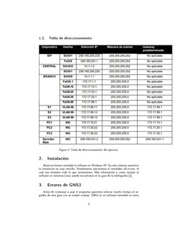 1.2.
Tabla de direccionamiento
Figura 2: Tabla de direccionamiento del ejercicio.
2.
Instalación
Nosotros hemos instalado el