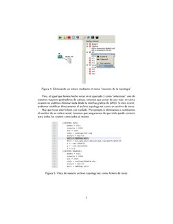 Figura 4: Eliminando un enlace mediante el menú resumen de la topología
Pero, al igual que hemos hecho notar en el apartado