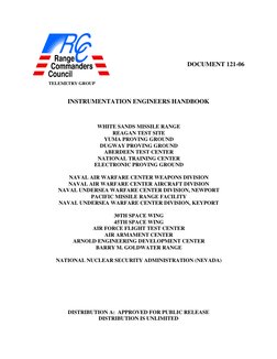 DOCUMENT 121-06 
 
 
              TELEMETRY GROUP 
 
 
 
INSTRUMENTATION ENGINEERS HANDBOOK 
 
 
WHITE SANDS MISSIL
