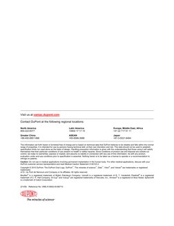 Visit us at vamac.dupont.com  (http://vamac.dupont.com/)
Contact DuPont at the following regional locations: 
North