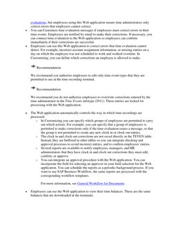 evaluations, but employees using this Web application ensure time administrators only 
correct errors that employees cannot c