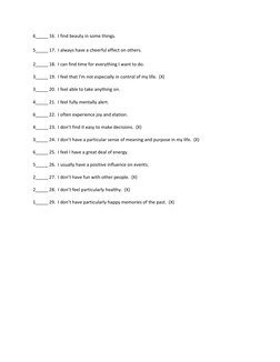 Oxford Happiness Questionnaire Guide | PDF | Happiness | Questionnaire
