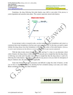 G.S.N. Koteswara Rao, M.Pharm., D.D.D., D.C.T., (Ph.D), (MBA) 
Asst. Professor, 
RAGHU College of Pharmacy, 
Differences betw