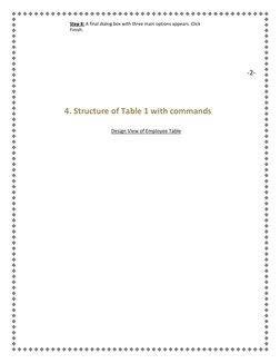 Step 8: A final dialog box with three main options appears. Click   
              
 
Finish. 
 
 
 
-2- 
 
 
4. Structure