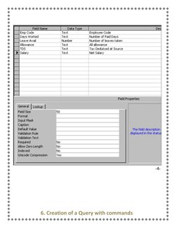 
 
-4- 
 
 
 
 
6. Creation of a Query with commands  
