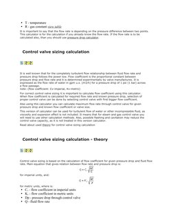 T - temperature 

  R - gas constant 

view table 
It is important to say that the flow rate is depending on the pressure