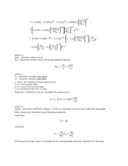 where is:
beta - diameter relation D2/D1
ReD - Reynolds number which can be calculated as follows: 
where is:
ni - kinematic