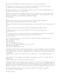 7. 
Se Pinta En La Espalda Con Efun Diluido En Oti El Signo De Otura Di. 
8. 
El Cuchillo Para Sacrificar Los Animales En La