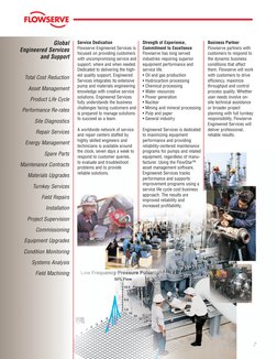 7
Pump Division
Global 
Engineered Services 
and Support
Total Cost Reduction
Asset Management
Product Life Cycle
Performance