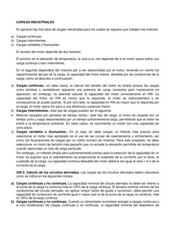 CARGAS INDUSTRIALES  
En general hay tres tipos de cargas industriales para los cuales se requiere que trabajen los motores: