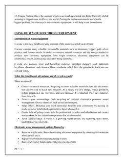 3 | P a g e  
 
13. Unique Feature: this is the segment which is not much penetrated into India. Currently global 
warming is