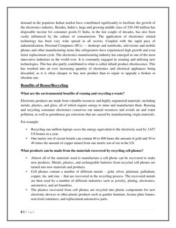 8 | P a g e  
 
demand in the populous Indian market have contributed significantly to facilitate the growth of 
the electron