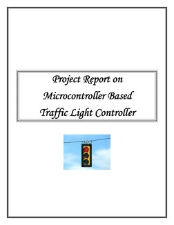  
 
 
 
 
 
 
 
 
Project Report on  
Microcontroller Based  
Traffic Light Controller 
 
