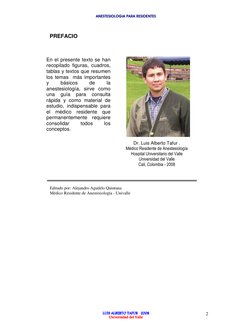 ANESTESIOLOGIA PARA RESIDENTES 
LUIS ALBERTO TAFUR   2008
LUIS ALBERTO TAFUR   2008
LUIS ALBERTO TAFUR   2008
LUIS ALBERTO TA