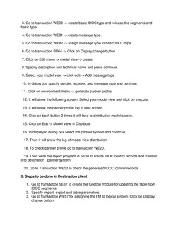 IDOC Configuration Steps in SAP | PDF | Electronic Data Interchange ...