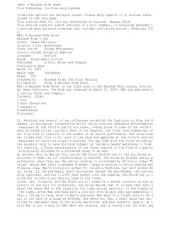 MAX: A Maximum Ride Novel
From Wikipedia, the free encyclopedia
[hide]This article has multiple issues. Please help improve i