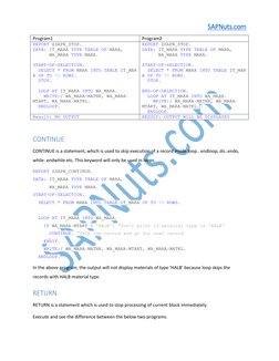 ABAP Control Statements Explained | PDF | Control Flow | Computer ...