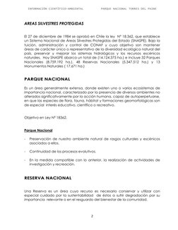 IINNFFOORRMMAACCIIÓÓNN CCIIEENNTTÍÍFFIICCOO--AAMMBBIIEENNTTAALL
PPAARRQQUUEE NNAACCIIOONNAALL TTOORRRREESS DDEELL PPAAIINNEE