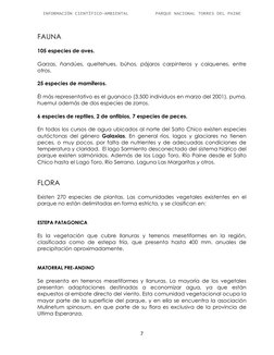 IINNFFOORRMMAACCIIÓÓNN CCIIEENNTTÍÍFFIICCOO--AAMMBBIIEENNTTAALL
PPAARRQQUUEE NNAACCIIOONNAALL TTOORRRREESS DDEELL PPAAIINNEE