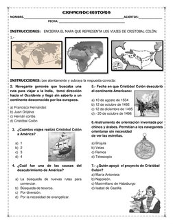 EXAMEN DE HISTORIA 
NOMBRE.___________________________________________________________ACIERTOS:______________ 
FECHA: _______