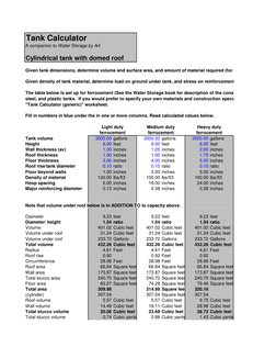 Cylindrical Tank Volume & Material Calculator | PDF | Volume | Gallon
