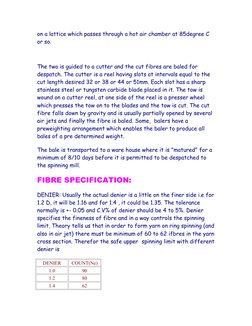 on a lattice which passes through a hot air chamber at 85degree C 
or so.
 
The two is guided to a cutter and the cut fibres