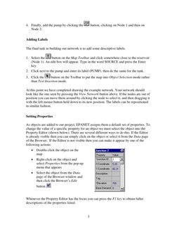 EPANET Tutorial: Example Network Setup | PDF