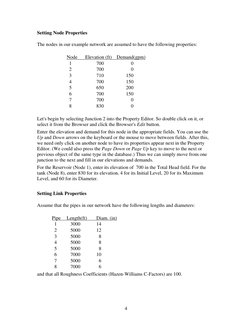 EPANET Tutorial: Example Network Setup | PDF