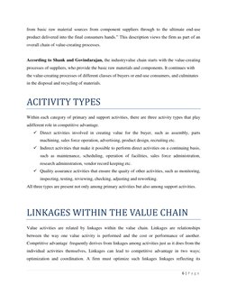 6 | P a g e  
 
from basic raw material sources from component suppliers through to the ultimate end-use 
product delivered i