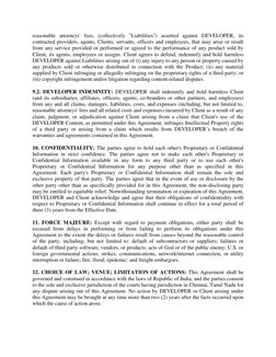 reasonable attorneys' fees, (collectively "Liabilities") asserted against DEVELOPER, its 
contracted providers, agents, Clien