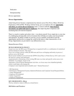 Dedication 
    Entrepreneurship 
Diverse opportunity 
Diverse Opportunities 
Adani being diverse business conglomerate h