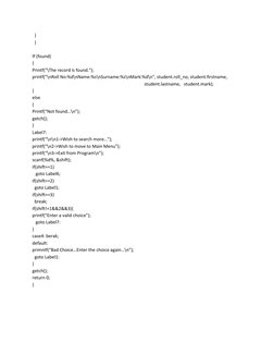 C Program of Student Database System | PDF | Computer Architecture ...