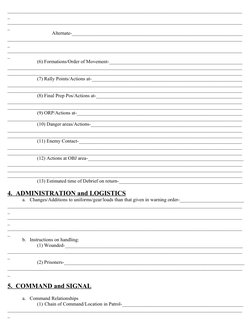 Patrol Order Card Example Patrol Order Format Guide | PDF