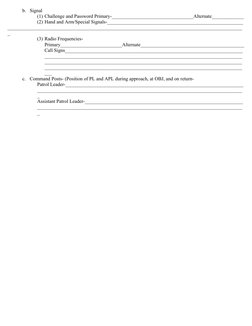 Patrol Order Format Patrol Order Format Guide | PDF