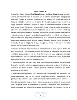 3 
INTRODUCCIÓN 
En este libro  base,  titulado Moral Social, lectura solidaria del continente, la acción 
pastoral, se enc