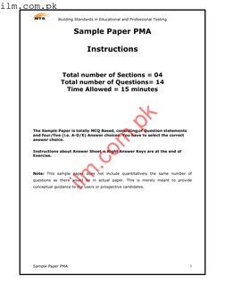 PMA Long Course Sample Test Paper | PDF | Question | Multiple Choice