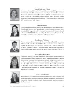 IX
Curso Interdisciplinario de Nutrición Clínica (C.I.N.C.) - FELANPE
Yolanda Rodríguez Valente
Nutricionista-Dietista de la