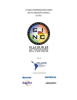 de la
Con el apoyo de
CURSO INTERDISCIPLINARIO
DE NUTRICIÓN CLÍNICA
C.I.N.C