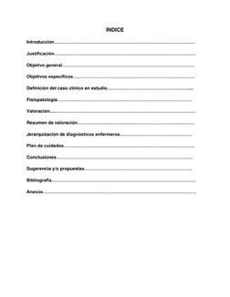 ÍNDICE 
Introducción…………………………………………………………………………………. 
Justificación…………………………………………………………………………………. 
Objetivo general……………………