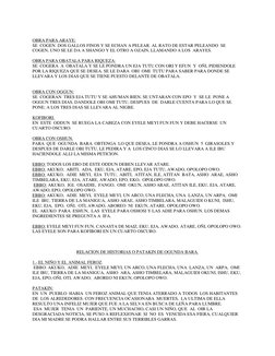 OBRA PARA ARAYE: 
SE  COGEN  DOS GALLOS FINOS Y SE ECHAN A PELEAR. AL RATO DE ESTAR PELEANDO  SE 
COGEN, UNO SE LE DA A SH