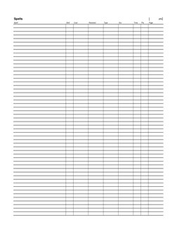 Spells
[
pts]
Spell
Skill
Cost
Resisted
Type
Dur
Time
Pts
Page
