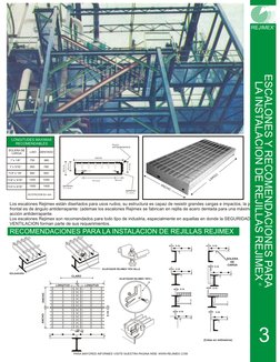 LONGITUDES MAXIMAS
RECOMENDABLES
SOLERA DE
CARGA
LISO
DENTADO
1’’x 1/8’’
1’’x 3/16’’
11/4’’x 1/8’’
11/4’’x 3/16’’
11/2’’x 3/1