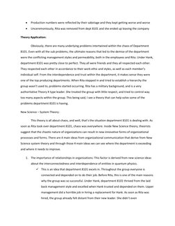  
Production numbers were reflected by their sabotage and they kept getting worse and worse 
 
Unceremoniously, Rita was re