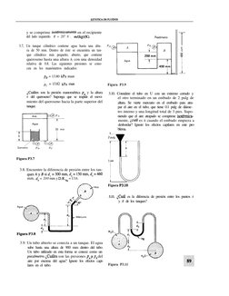 y se comprime 
 en el recipiente
del lado izquierdo. R = 287 N . 
3.7, Un tanque cilíndrico contiene agua hasta una altu-
ra
