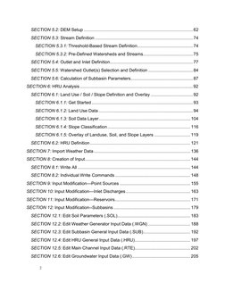 2 
SECTION 5.2: DEM Setup ........................................................................................ 62 
SECTIO