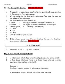 Form 1 Science Chapter 3: Matter | PDF