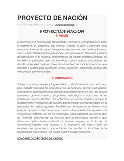 PROYECTO DE NACIÓN 
Escrito por jidea-verde el 07-07-2010 en General. (http://jidea-verde.blogdiario.com/categoria/general/)C