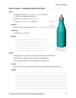 Lesson 10: Loft Features
An Introduction to Engineering Design with SolidWorks Student Workbook
117
More to Explore — Designi